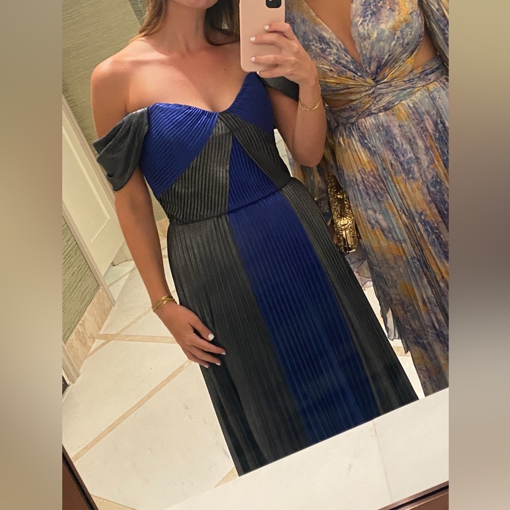 Marchesa Dress Blue and Silver - wedding gown